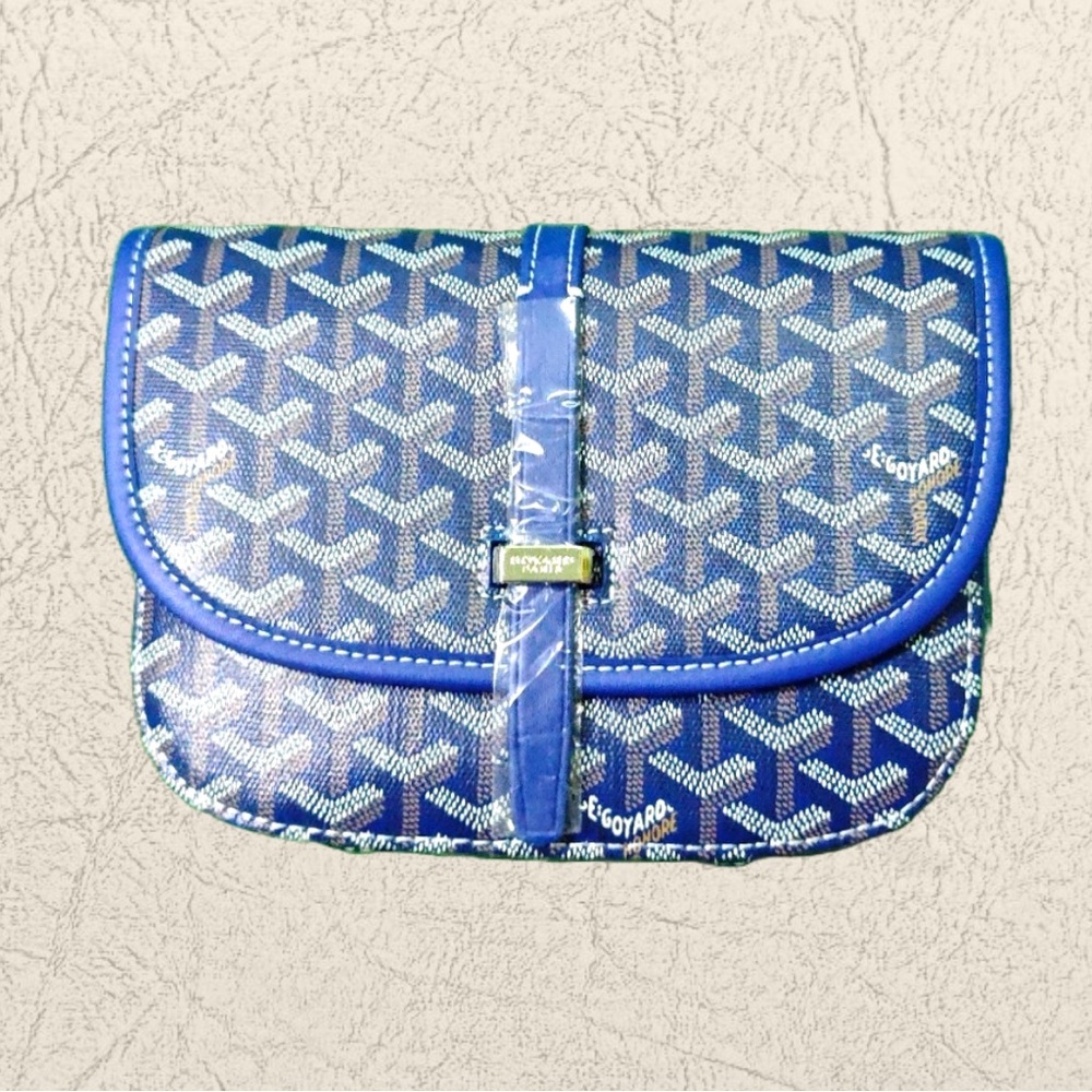 Blue Goyard Monogram Crossbody Bag